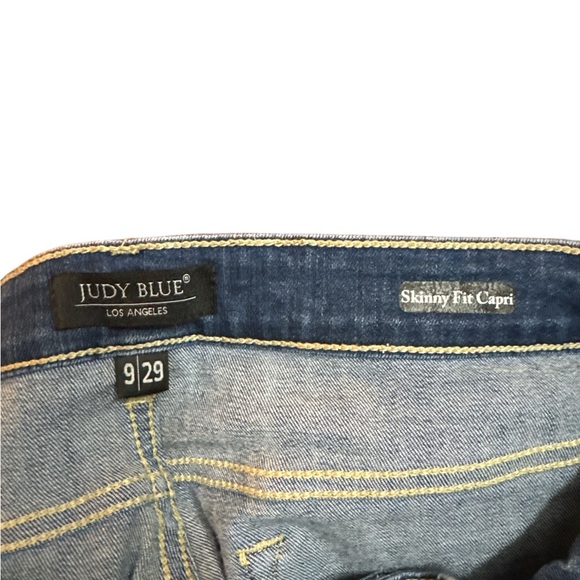Judy Blue Skinny Fit Capri Denim Blue Jeans Size 9|29 JB82274DK Casual Stretch - Picture 9 of 10